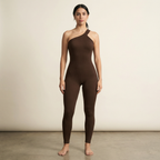 Combinaison One Shoulder – Côtelée
